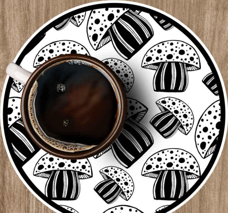 Posavasos retro Setas étnicas en blanco y negro