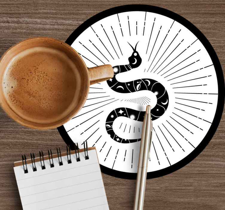 Abstract snake motif geeky podstavek za kozarce - TenStickers