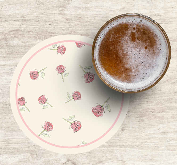 Romantiškas rožių rašto vintažinis padėkliukas - „Tenstickers“