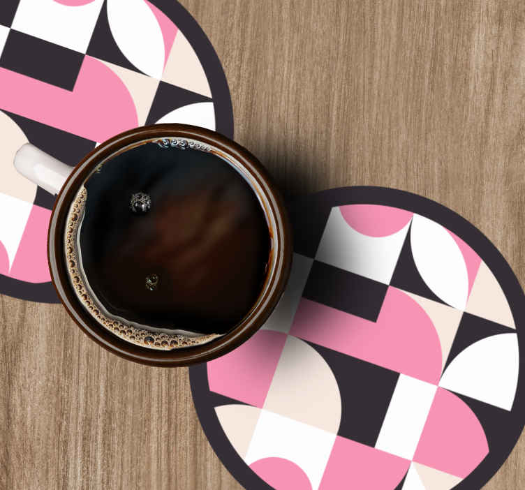 Sottobicchiere moderno Rosa geometrico nordico