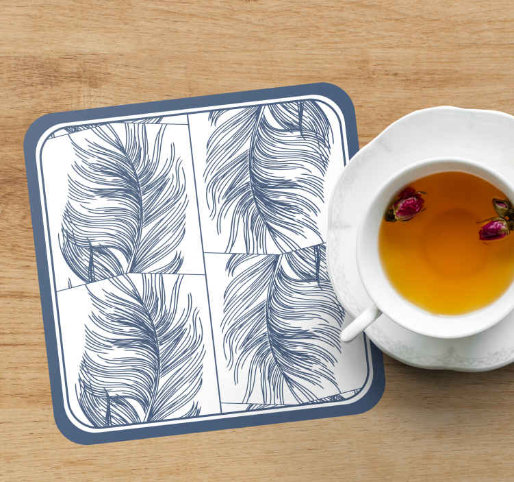 Elegant fjærmønster underlag - Tenstickers