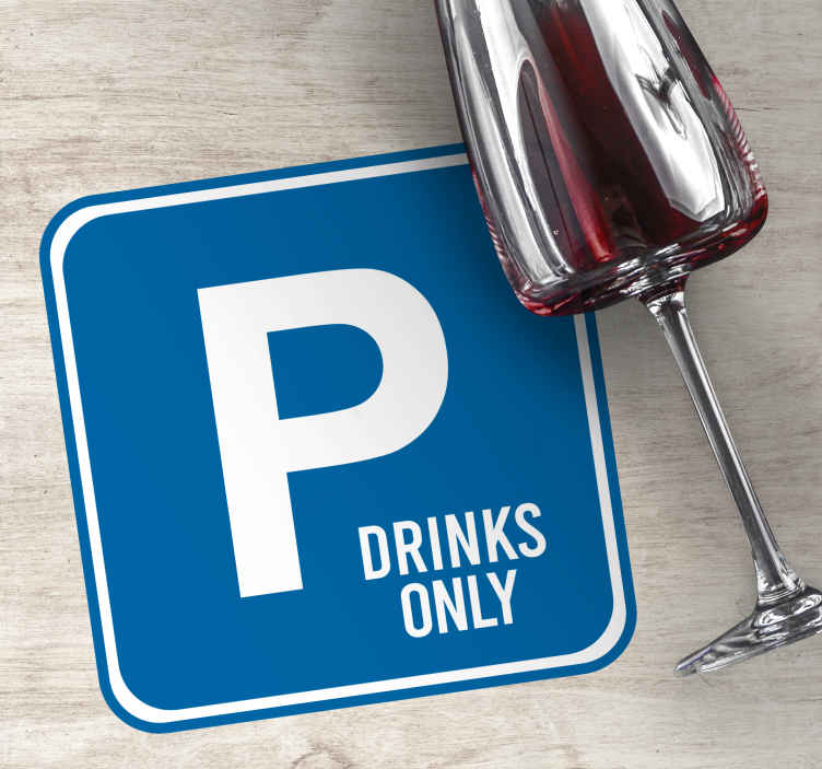 Posavasos con frases aviso de bebidas reservadas - TenVinilo