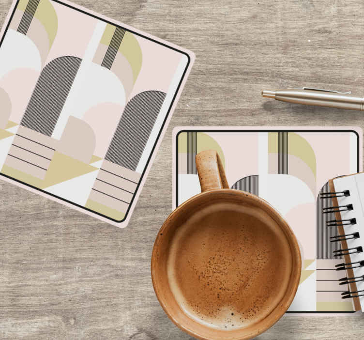 Dessous de verre moderne à motif géométrique - TenStickers