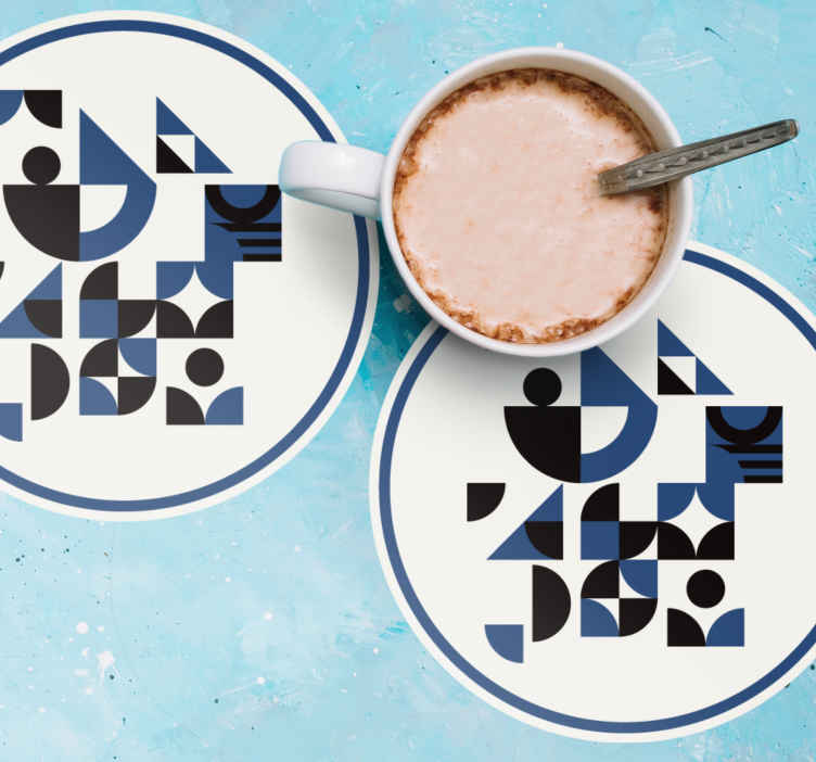 Sottobicchieri moderno disposizione geometrica - TenStickers