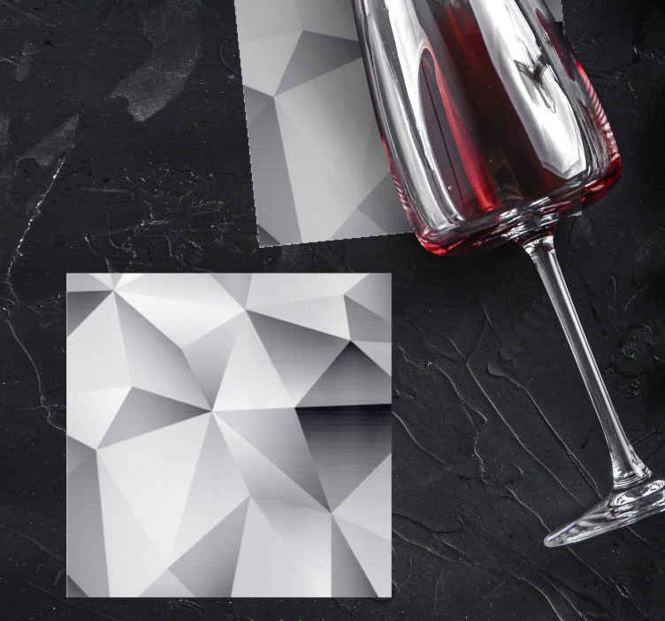 Portavasos patrón metálico geométrico - TenVinilo