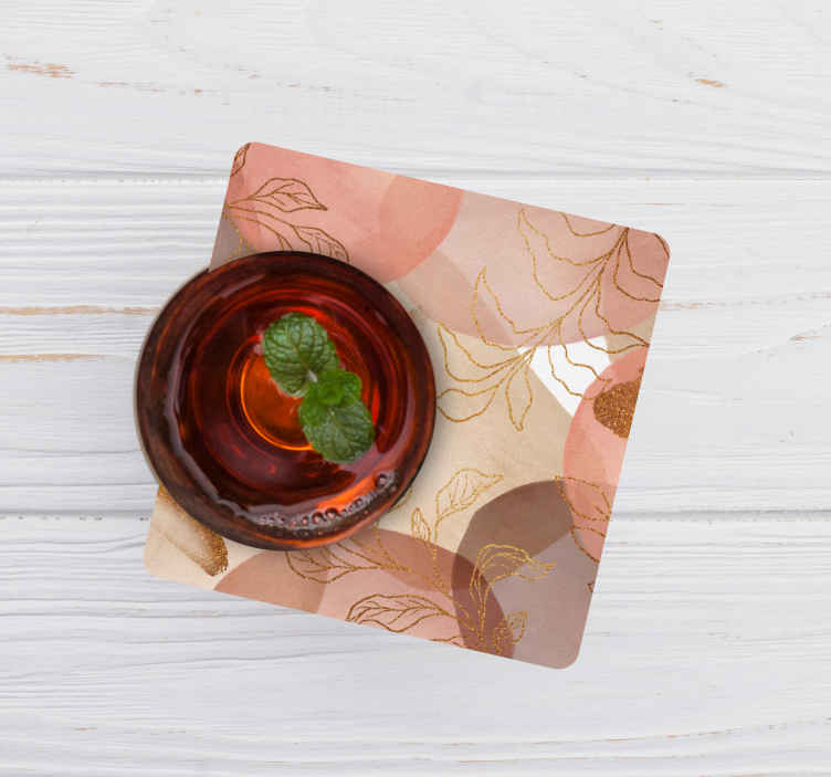 "Glamour style" abstraction modern drink coaster TenStickers