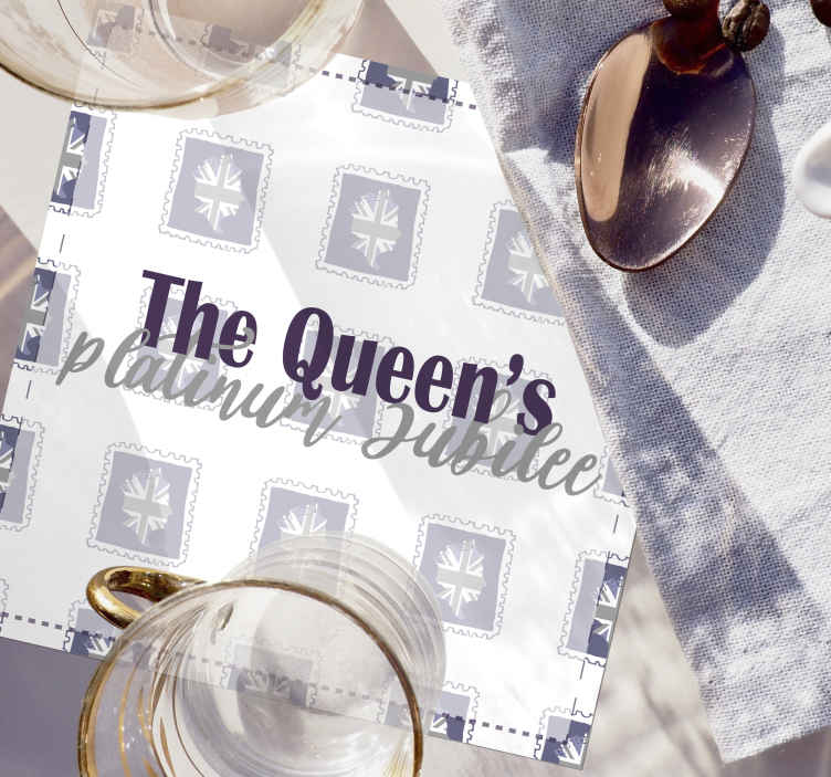 UK Stamp queens Jubilee  more coasters - TenStickers