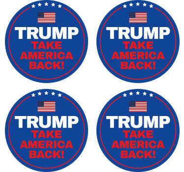 Trump take America back more coasters - TenStickers