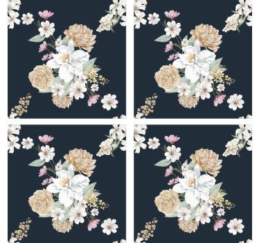 Vintage blomsterbuketbane - TenStickers