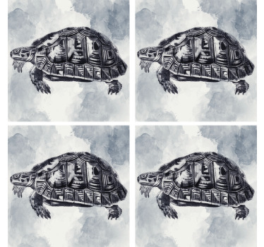 Vintage skildpadde dyr coaster - TenStickers