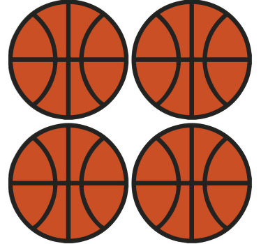 Untersetzer Modern Basketball - TenStickers