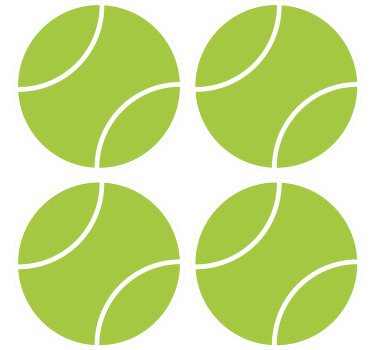 Sarjakuva tennispallo modernit lasinaluset - Tenstickers