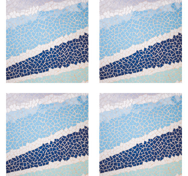 Untersetzer Fliese Blaue mosaikfliesen - TenStickers