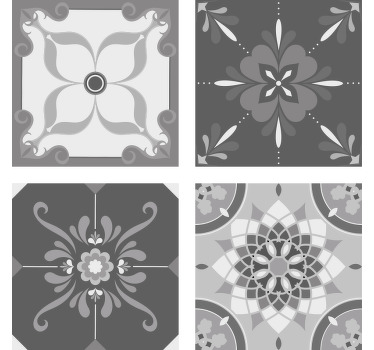 Untersetzer Fliese Grau elegant - TenStickers