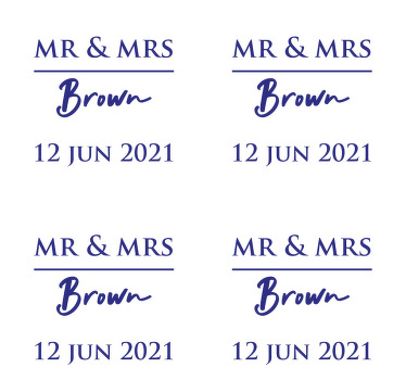 Celebration Wedding  coaster - TenStickers