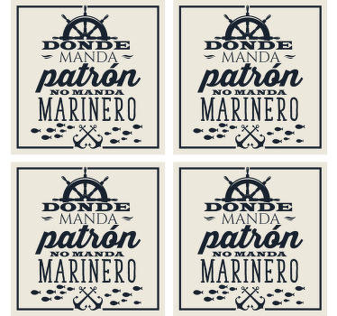 Posavasos frase donde manda patrón - TenVinilo