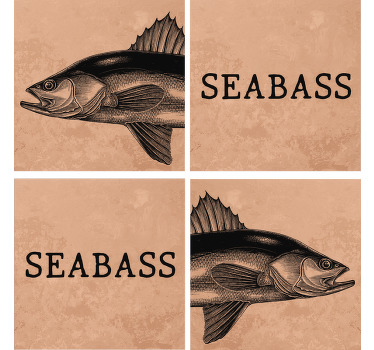 Dessous de verre Poisson dessiné main - TenStickers