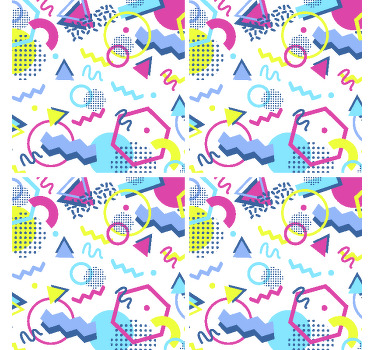 Geometrinen memphis-tyyli modernit lasinaluset - Tenstickers