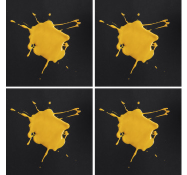 Paint effect drink coaster - TenStickers