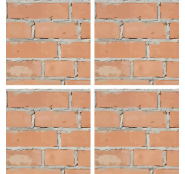 Slidte mursten drink coaster - TenStickers