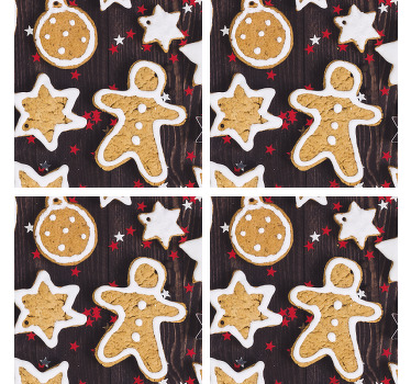 Christmas cookies drink coaster - TenStickers
