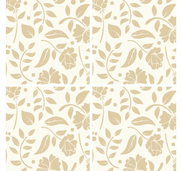 Bases para copos Vintage de flores ornamentais - TenStickers