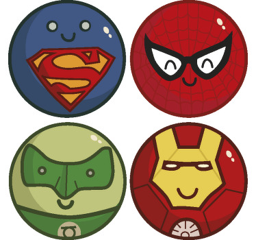Superhero design drink coaster ideal for every one.  It can be use to lay the table to serve drink for kids and  coffee and tea for adult.
