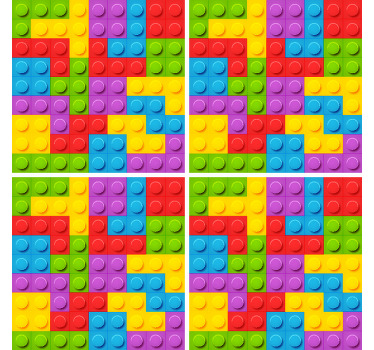 Crazy geek coaster that can be use to serve kid at a dinning table.  It is made with colorful toy brick texture  and it is easy to maintain.