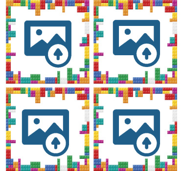 Upload your own image to create your own drink coaster with our product designed with toy bricks as a border. It is available in different pack set.