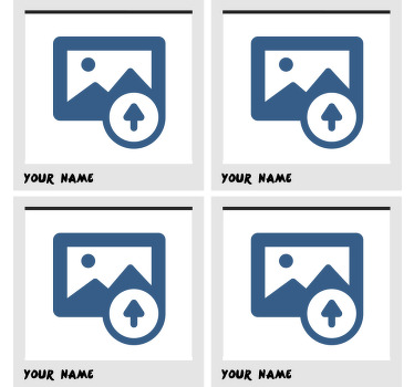 Polaroid-kehys muokattavat lasinaluset - Tenstickers