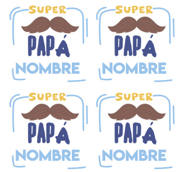 Posavasos super papa con nombre - TenVinilo