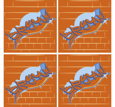 Graffiti muokattava teksti moderni lasinalunen - Tenstickers