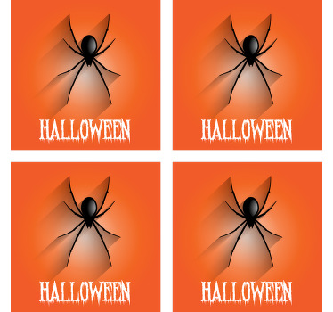 Paianjen băutură coaster de halloween - TenStickers