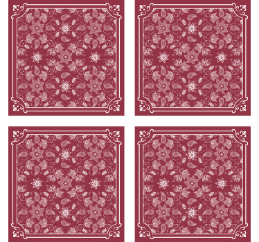 Gražios paisley gėlės geria padėkliukus - „Tenstickers“