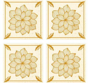 Kaunis suuri kukka paisley juoma lasinalunen - Tenstickers