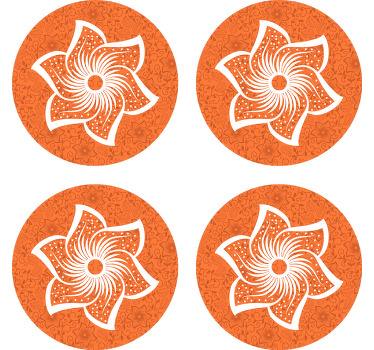 Paisley blomster drikke coaster - TenStickers
