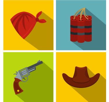 Cowboy fliser drikke coaster - TenStickers