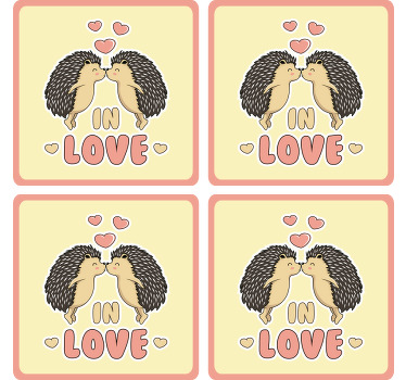 dessous de verre porc-épic amoureux - TenStickers