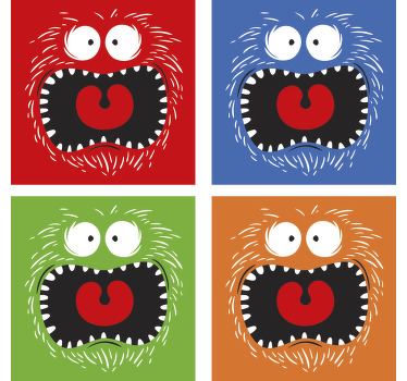 Modern and colorful Halloween drink coaster - TenStickers