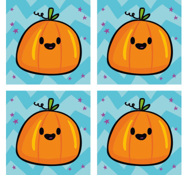 Pumpkin Halloween Halloween drink coaster - TenStickers
