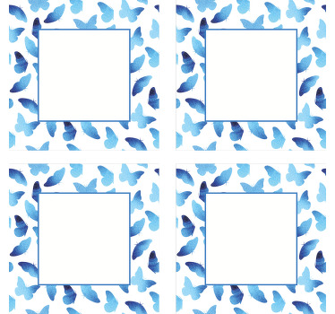 Posavasos original mariposas azules volando - TenVinilo