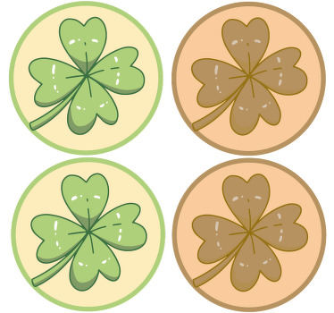 Shamrock st patrick's day više podmetača za čaše - TenStickers