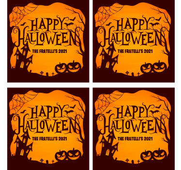 Personlig glad halloween-dalbana - Tenstickers