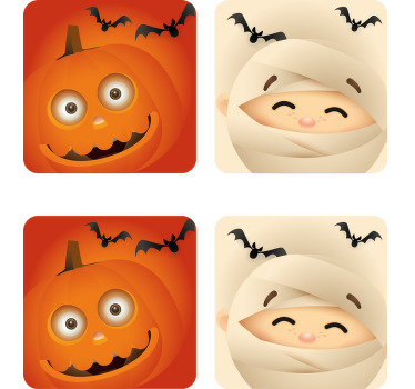 かわいいキッズハロウィンコースター - TENSTICKERS