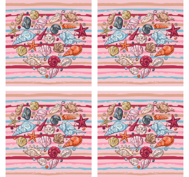 Tengeri szerelem kagyló alátét - TenStickers