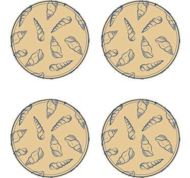 Kagyló csempe tengeri kagyló alátét - TenStickers