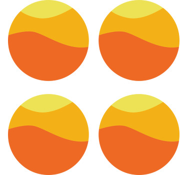 Podmetači za sunčanje iz šarenih valova 70-ih - TenStickers