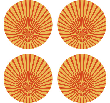 Soleil année 70's sous-verres - TenStickers