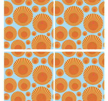 dessous de verre vintage Soleil des années 70 - TenStickers