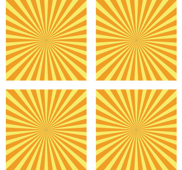 Abstrakt solnedgang med oransje toner under 70-tallet - Tenstickers